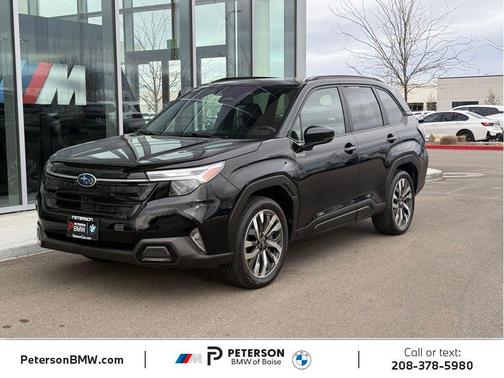 Crystal Black Silica 2025 Subaru Forester Hybrid Touring
