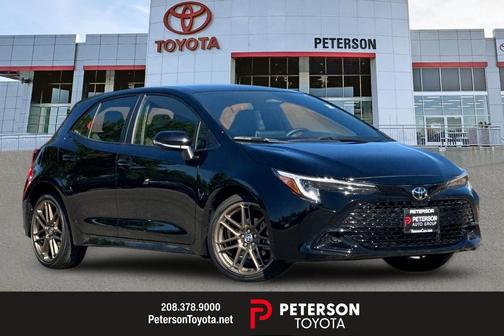 Midnight Black Metallic 2025 Toyota Corolla Hatchback Nightshade Edition