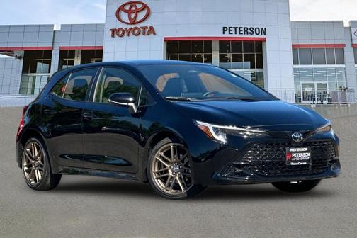 Midnight Black Metallic 2025 Toyota Corolla Hatchback Nightshade Edition
