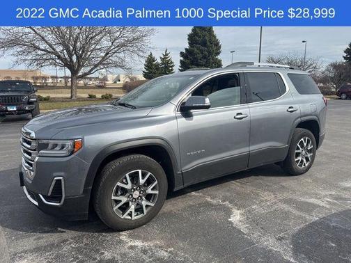 Satin Steel Metallic 2022 GMC Acadia AWD SLE