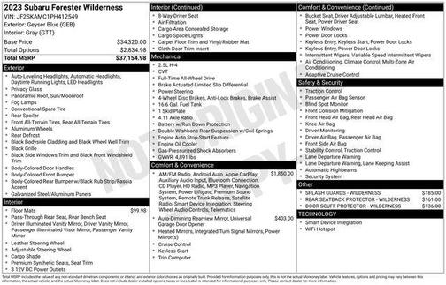 2023 Subaru Forester Wilderness