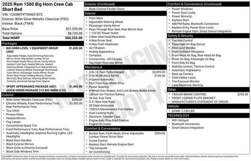 2025 RAM 1500 Big Horn/Lone Star