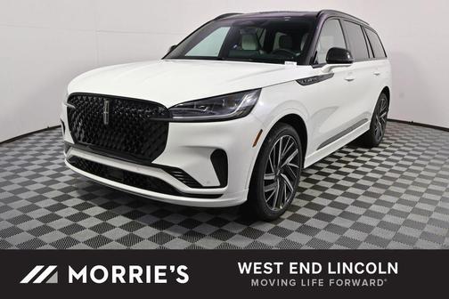 Pristine White Metallic Tri-Coat 2026 Lincoln Aviator Black Label AWD