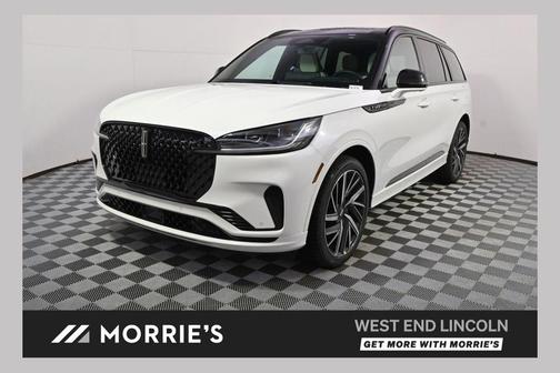 Pristine White Metallic Tri-Coat 2026 Lincoln Aviator Black Label AWD