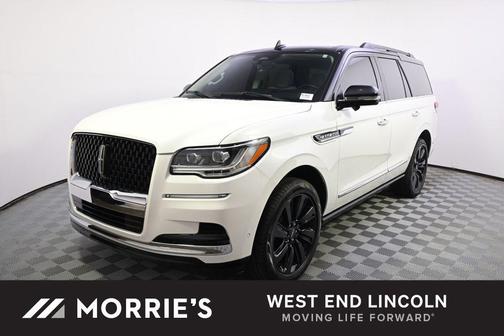 Pristine White Metallic Tri-Coat 2023 Lincoln Navigator Black Label