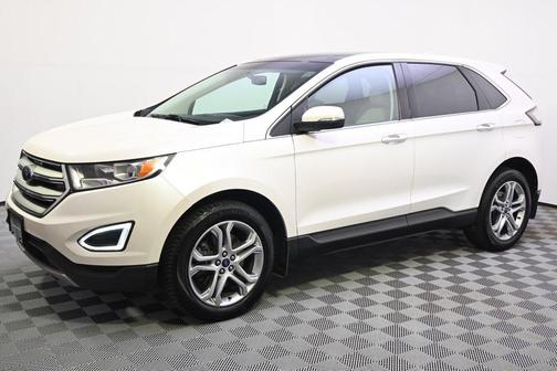 White Platinum Metallic Tri-Coat 2016 Ford Edge Titanium
