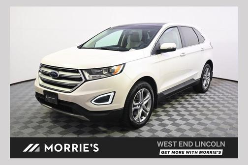 White Platinum Metallic Tri-Coat 2016 Ford Edge Titanium