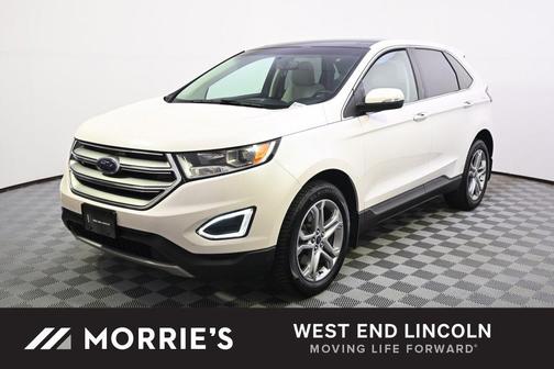 White Platinum Metallic Tri-Coat 2016 Ford Edge Titanium