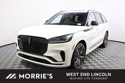 Pristine White Metallic Tri-Coat 2026 Lincoln Aviator Black Label AWD