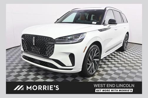 Pristine White Metallic Tri-Coat 2026 Lincoln Aviator Black Label AWD