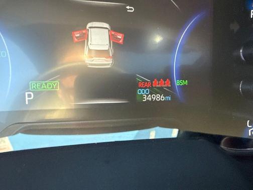 Blue Print/Midnight Black Metallic 2021 Toyota RAV4 Hybrid SE
