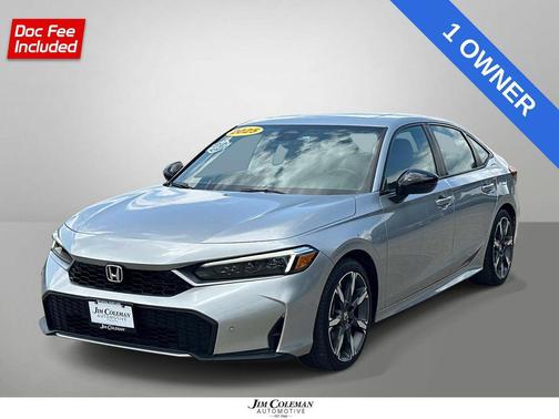 Solar Silver Metallic 2025 Honda Civic Hybrid Sport Touring