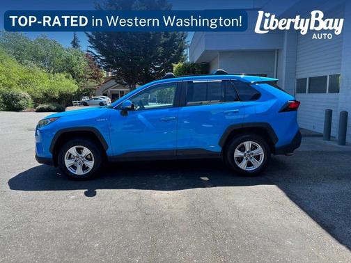 Blue Flame 2021 Toyota RAV4 Hybrid XLE