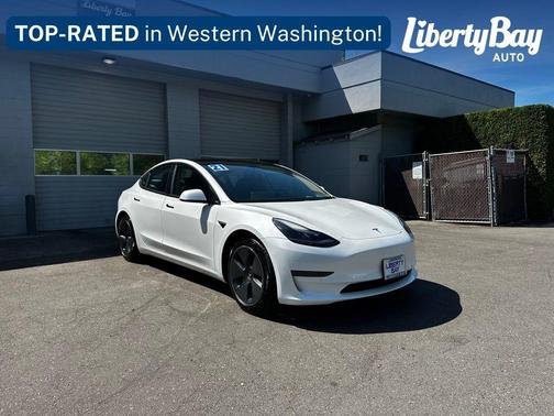 Pearl White Multi-Coat 2021 Tesla Model 3 Standard Range Plus