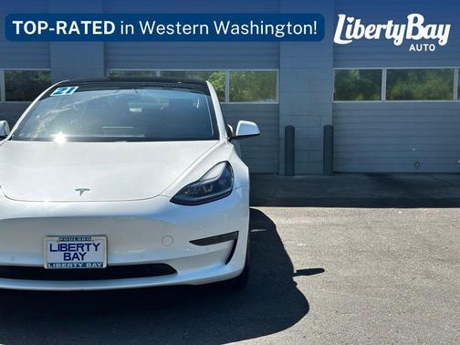 Pearl White Multi-Coat 2021 Tesla Model 3 Standard Range Plus