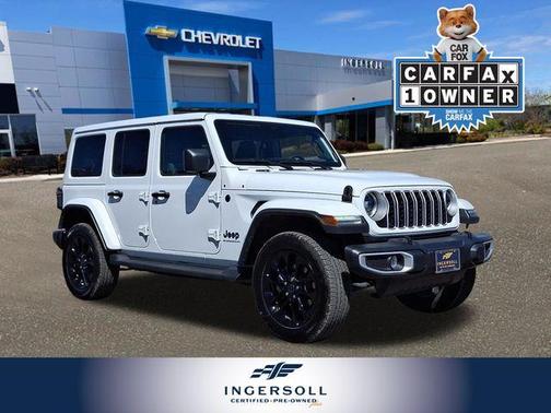 Bright White Clearcoat 2025 Jeep Wrangler 4xe Sahara