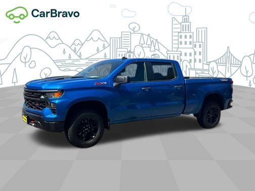 Glacier Blue Metallic 2024 Chevrolet Silverado 1500 Custom Trail Boss