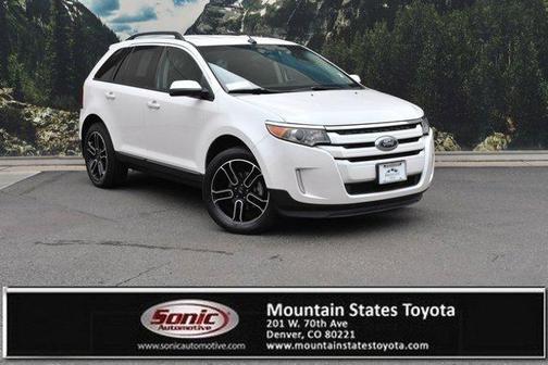 White Platinum Metallic Tri-Coat 2014 Ford Edge SEL