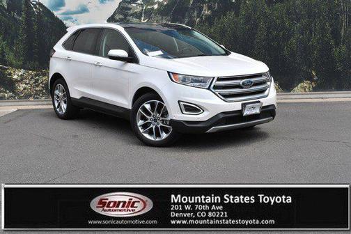 White Platinum Metallic Tri-Coat 2018 Ford Edge Titanium