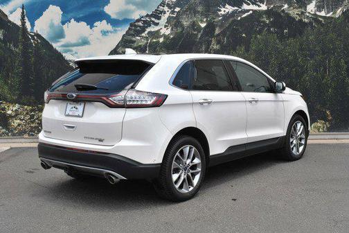 White Platinum Metallic Tri-Coat 2018 Ford Edge Titanium