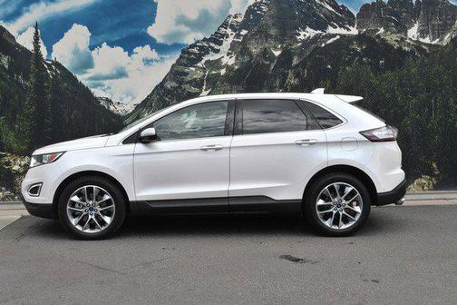 White Platinum Metallic Tri-Coat 2018 Ford Edge Titanium