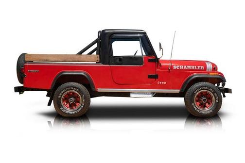 Red 1985 Jeep Scrambler