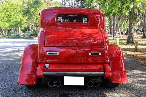 Red 1932 Ford Model B 5-Window Coupe Hot Rod