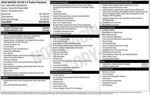 2025 Mazda CX-50 2.5 Turbo Premium Package