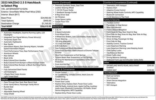 2023 Mazda Mazda3 2.5 S Select