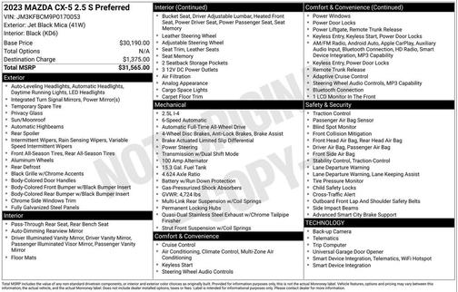 2023 Mazda CX-5 2.5 S Preferred Package