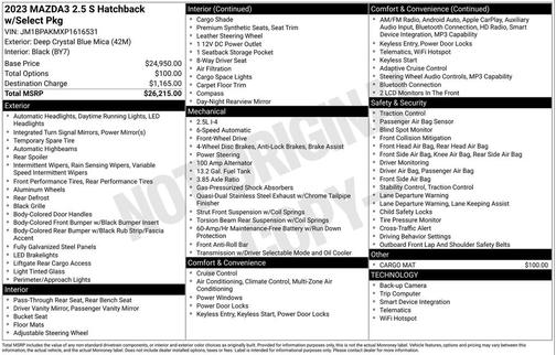 2023 Mazda Mazda3 2.5 S Select