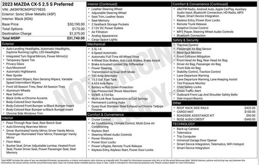 2023 Mazda CX-5 2.5 S Preferred Package