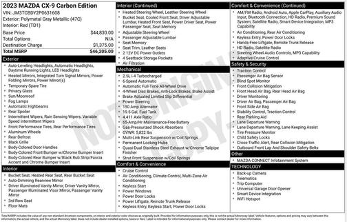 2023 Mazda CX-9 Carbon Edition