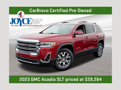 Volcanic Red Tintcoat 2023 GMC Acadia SLT