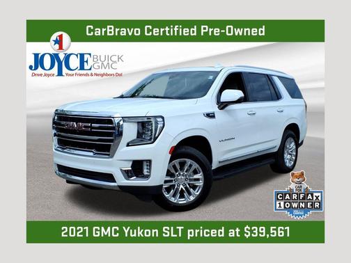Summit White 2021 GMC Yukon SLT