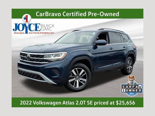 Tourmaline Blue Metallic 2022 Volkswagen Atlas 2.0T SE