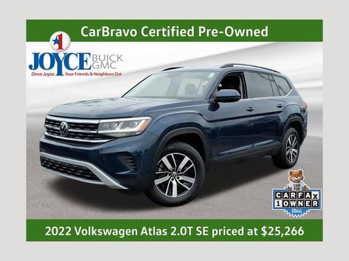 Tourmaline Blue Metallic 2022 Volkswagen Atlas 2.0T SE