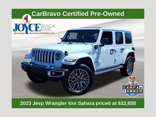 Bright White Clearcoat 2023 Jeep Wrangler Sahara 4xe