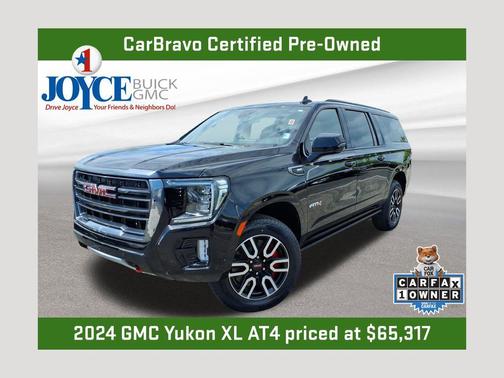 Onyx Black 2024 GMC Yukon XL AT4