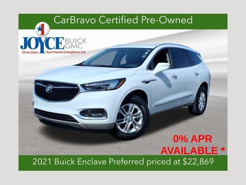 Summit White 2021 Buick Enclave Preferred