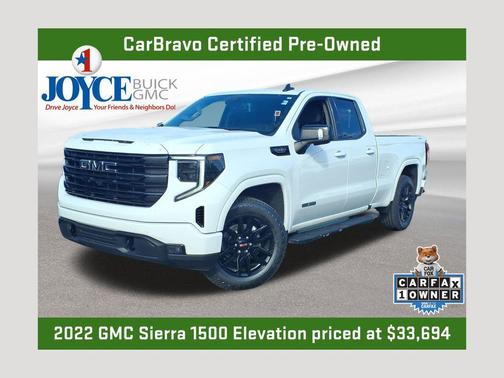 Summit White 2022 GMC Sierra 1500 Elevation