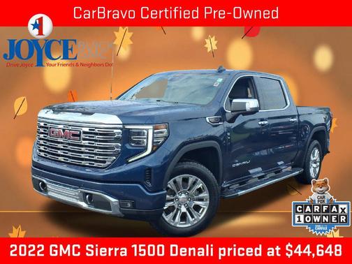 Pacific Blue Metallic 2022 GMC Sierra 1500 Denali