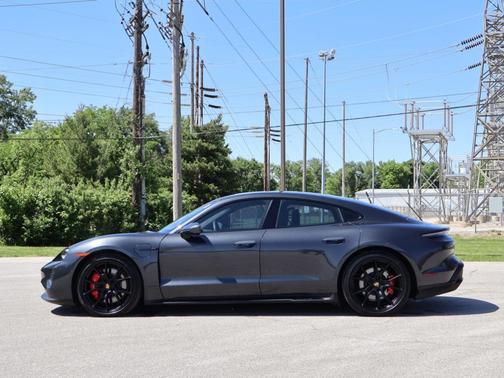 Volcano Grey Metallic 2023 Porsche Taycan GTS