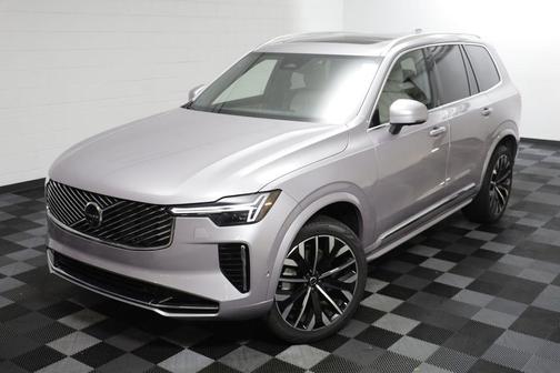 Gray 2026 Volvo XC90 Plus, B6 AWD Gas (mild hybrid), Gasoline, Bright, 7 Seats