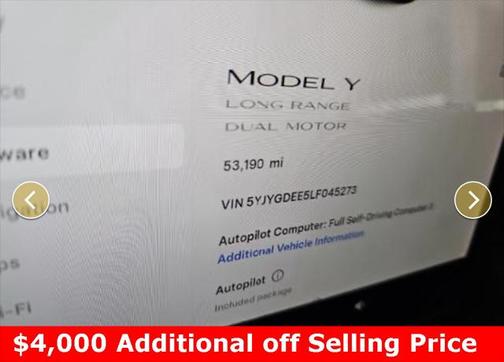 2020 Tesla Model Y Long Range Dual Motor All-Wheel Drive