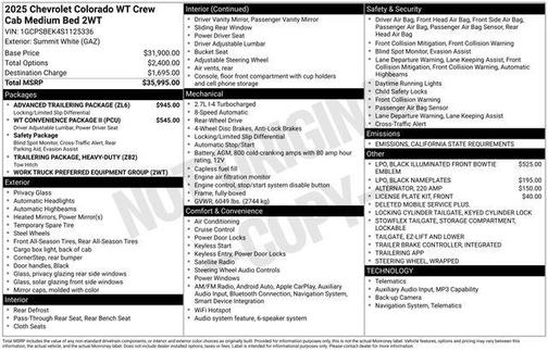 2025 Chevrolet Colorado WT