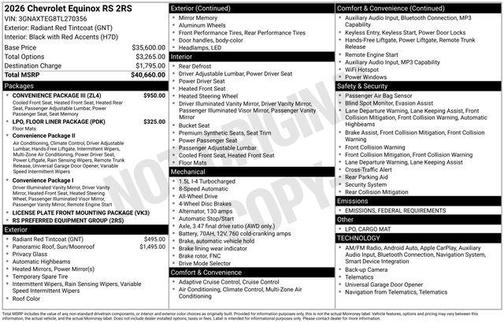 2026 Chevrolet Equinox RS