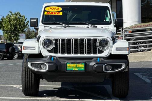 Bright White Clearcoat 2024 Jeep Wrangler 4xe Sahara