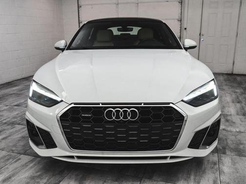 Glacier White Metallic 2023 Audi A5 Sportback 45 S Line Premium Plus