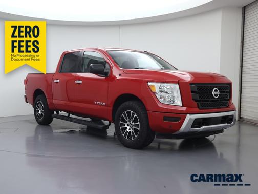 Red 2021 Nissan Titan SV